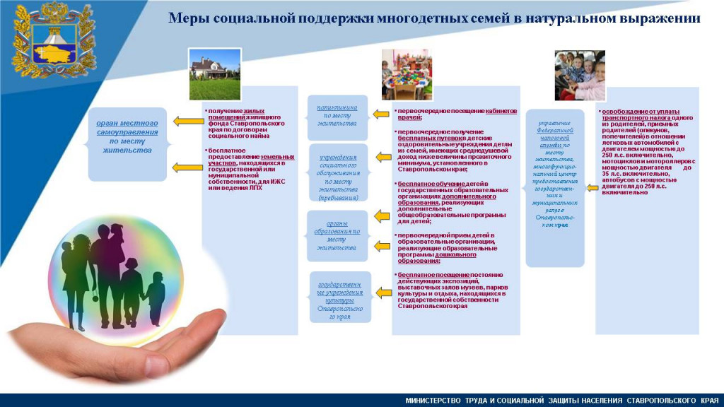 Меры социальной поддержки многодетных семей в натуральном выражении